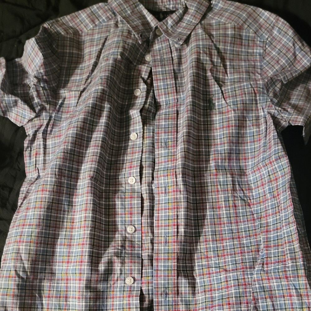 Ralph Lauren Red and Blue Button Down Shirt